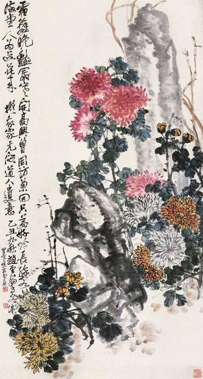 赵云壑 乙丑（1925年作） 牡丹 立轴